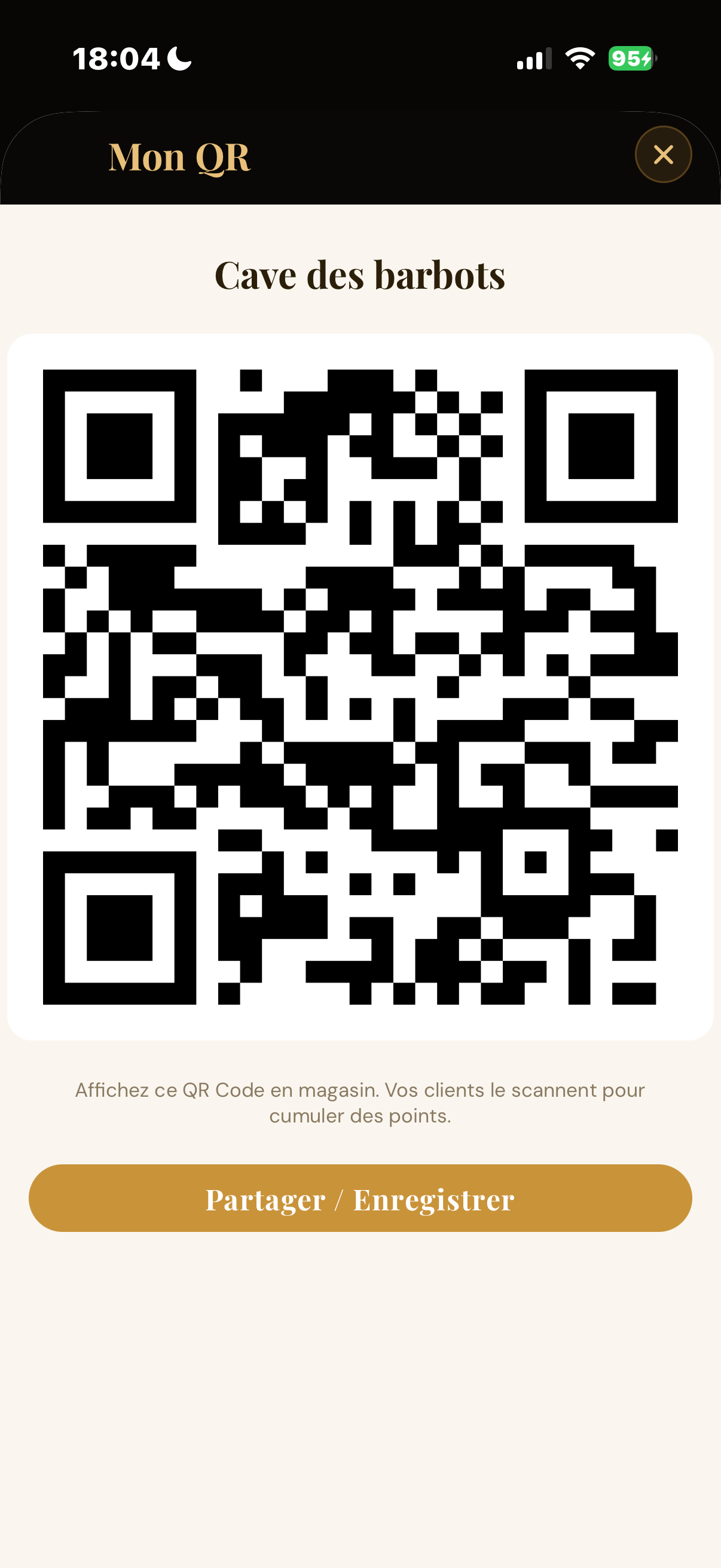 Mon QR code personnel