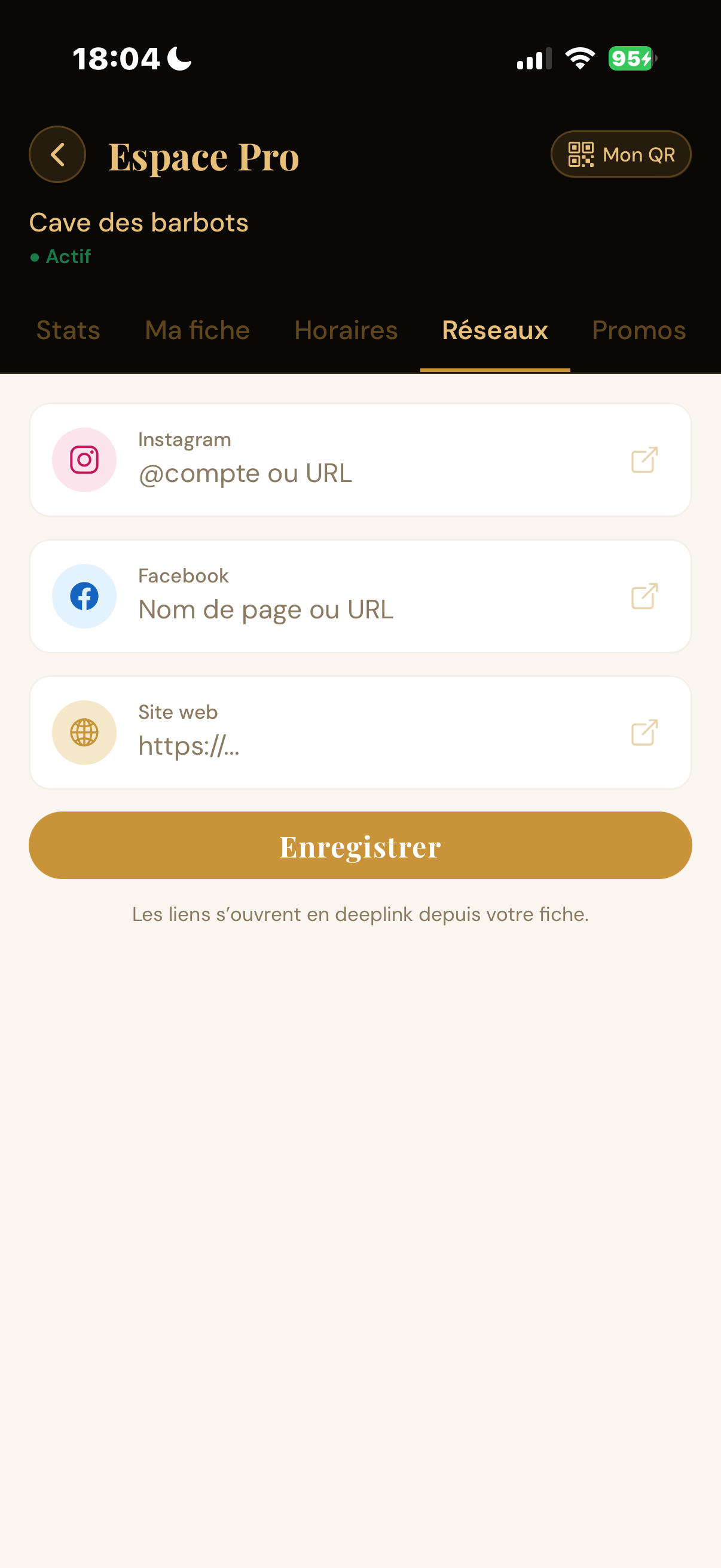 Réseaux sociaux reliés